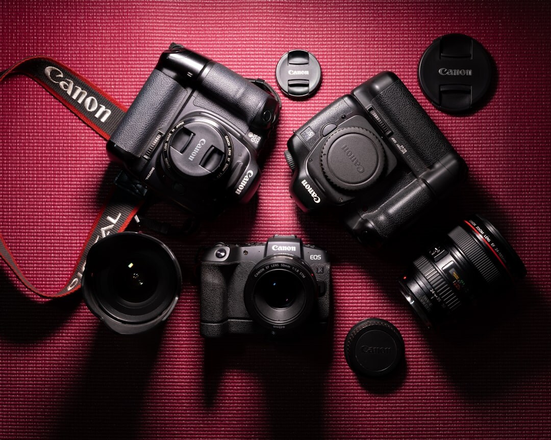 Professional camera and photography equipment setup