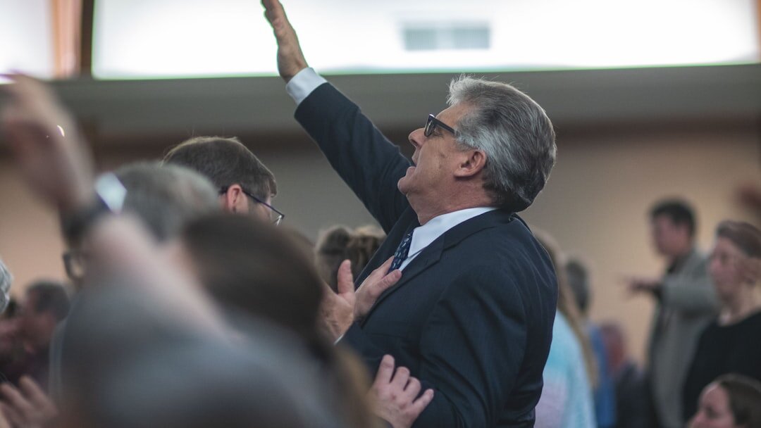 politician at meeting